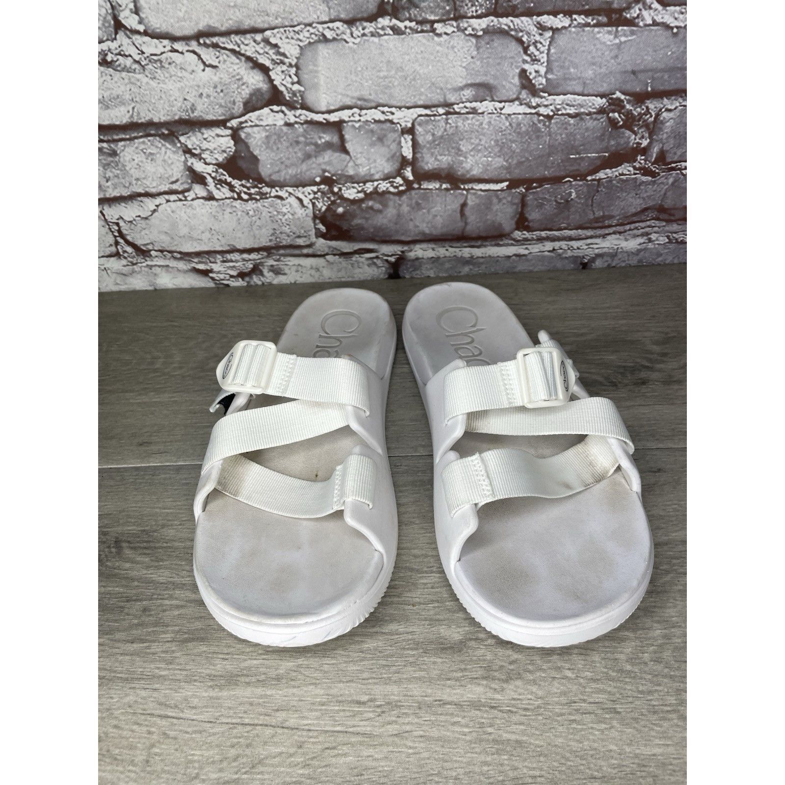 Chaco Chaco Chillo White Textile Synthetic Straps Slides Sandals W Size US 11 / IT 41 - 15 Thumbnail