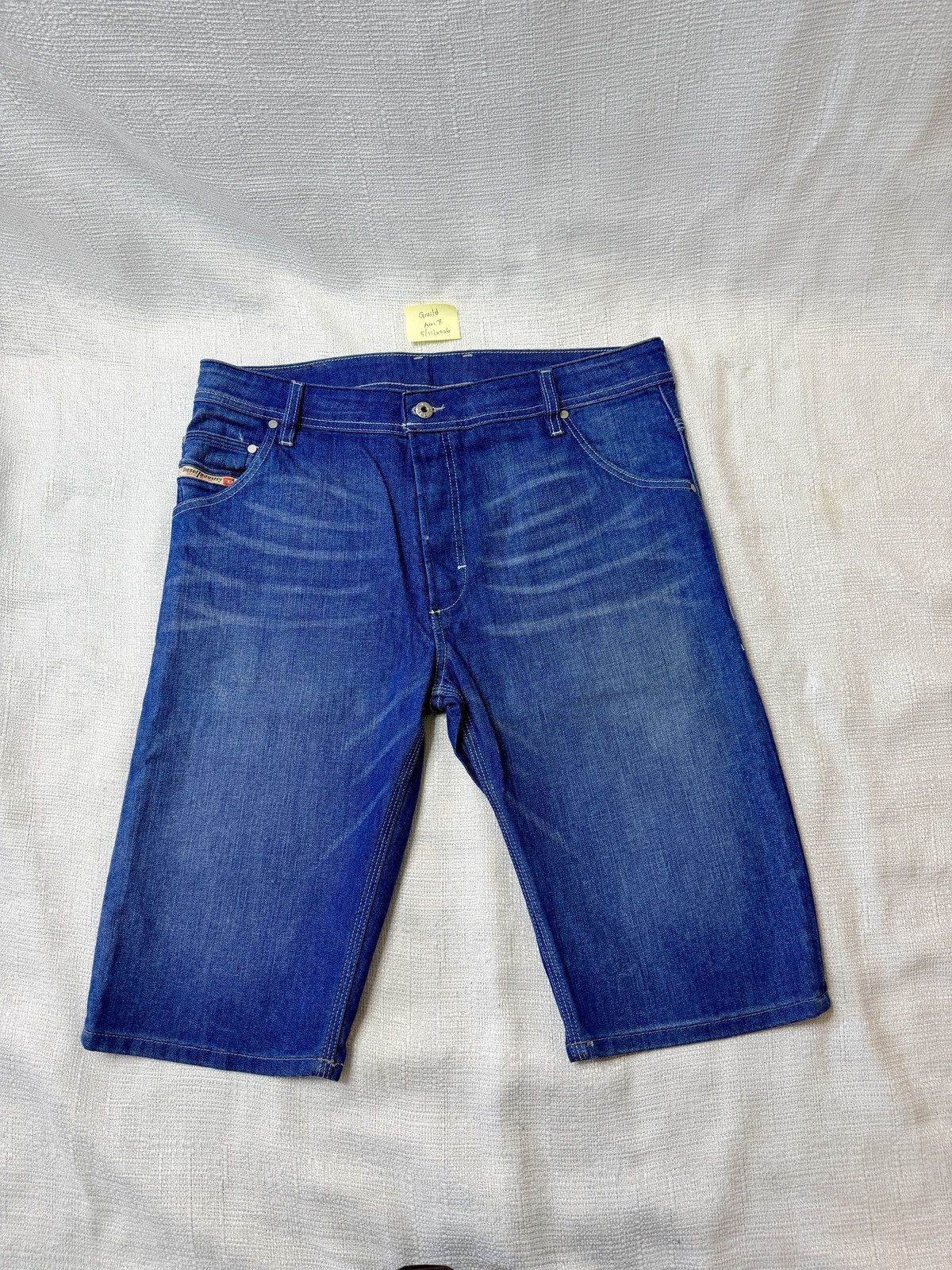 Diesel Diesel Kroshort Short Denim Pants Mens 34 Indigo Blue Size US 34 / EU 50 - 1 Thumbnail