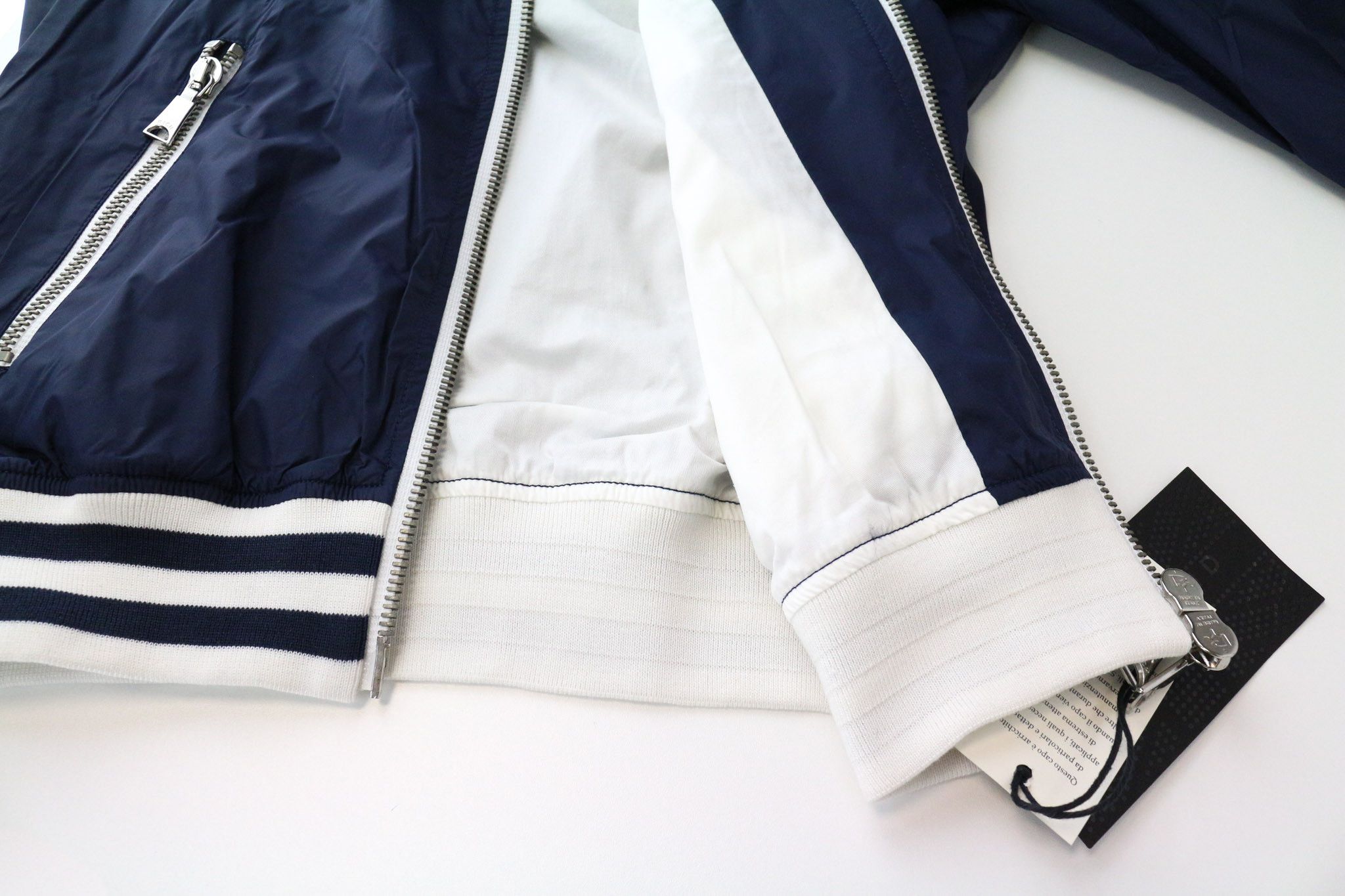 John Richmond 50 Blue White Zipped Lightweight Jacket 74294 Size US M / EU 48-50 / 2 - 7 Thumbnail