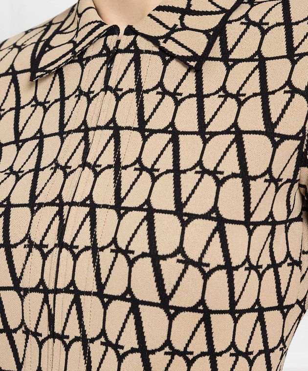 Valentino os11x0724 Mini Dress in Beige/Black Size M / US 6-8 / IT 42-44 - 5 Thumbnail