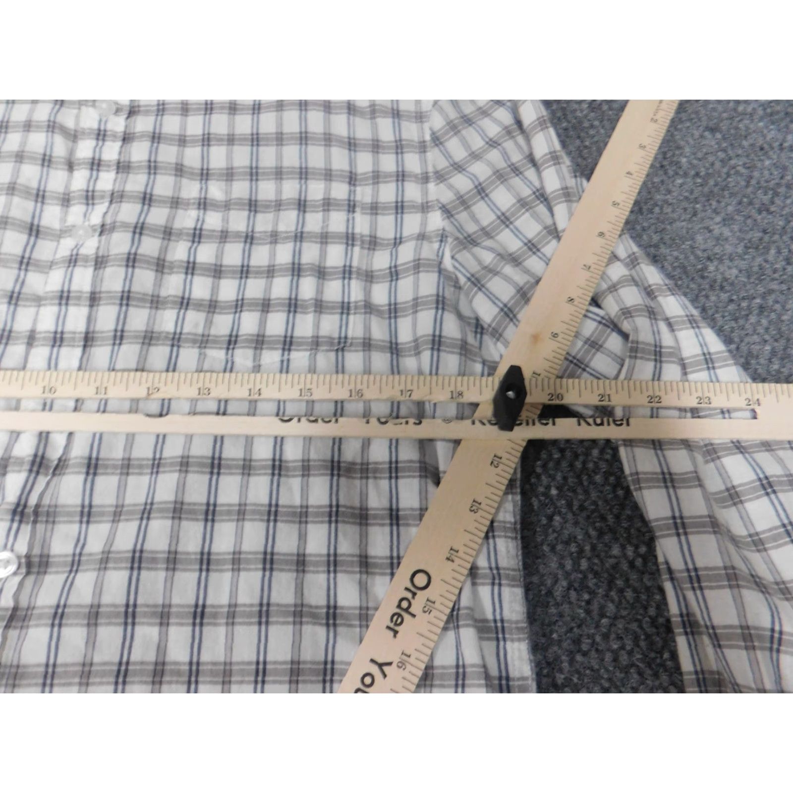 Lucky Brand Lucky Brand Shirt Mens Medium Gray Plaid Button Up Knit Cotton Long Sleeve Collared Regular Size US M / EU 48-50 / 2 - 4 Thumbnail