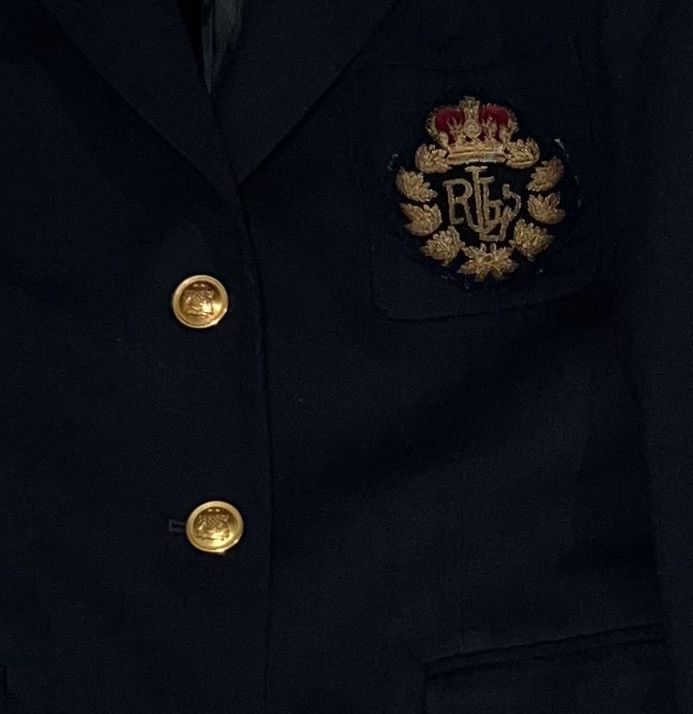 Lauren Ralph Lauren Ralph Lauren Vintage Blue Crown Crest Logo Blazer Jacket 6P Size S / US 4 / IT 40 - 3 Thumbnail