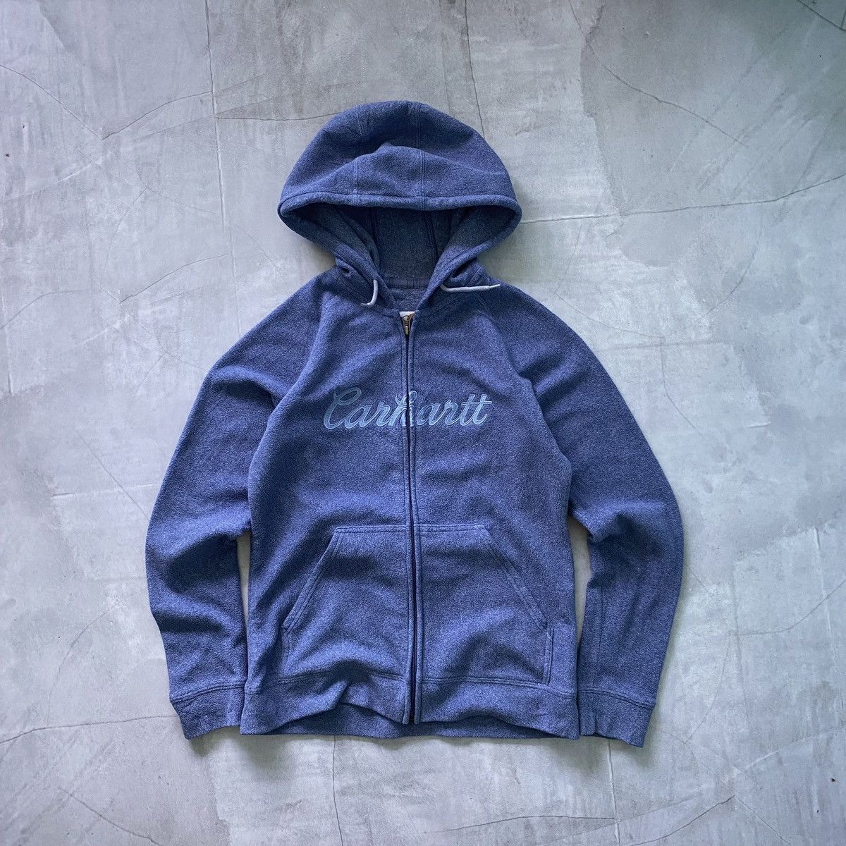 Carhartt × Vintage Vintage Carhartt Fleece Big Logo Zip Up Hoodie Y2K Size S / US 4 / IT 40 - 1 Thumbnail
