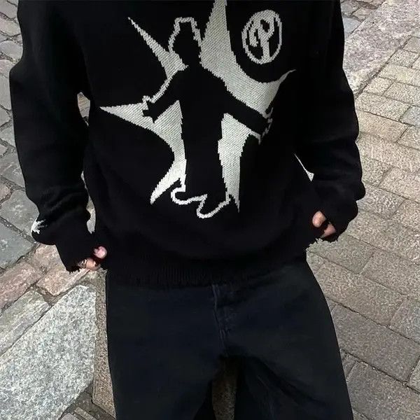 VIBE Vintage Japanese Style punk sweater Size US L / EU 52-54 / 3 - 2 Thumbnail