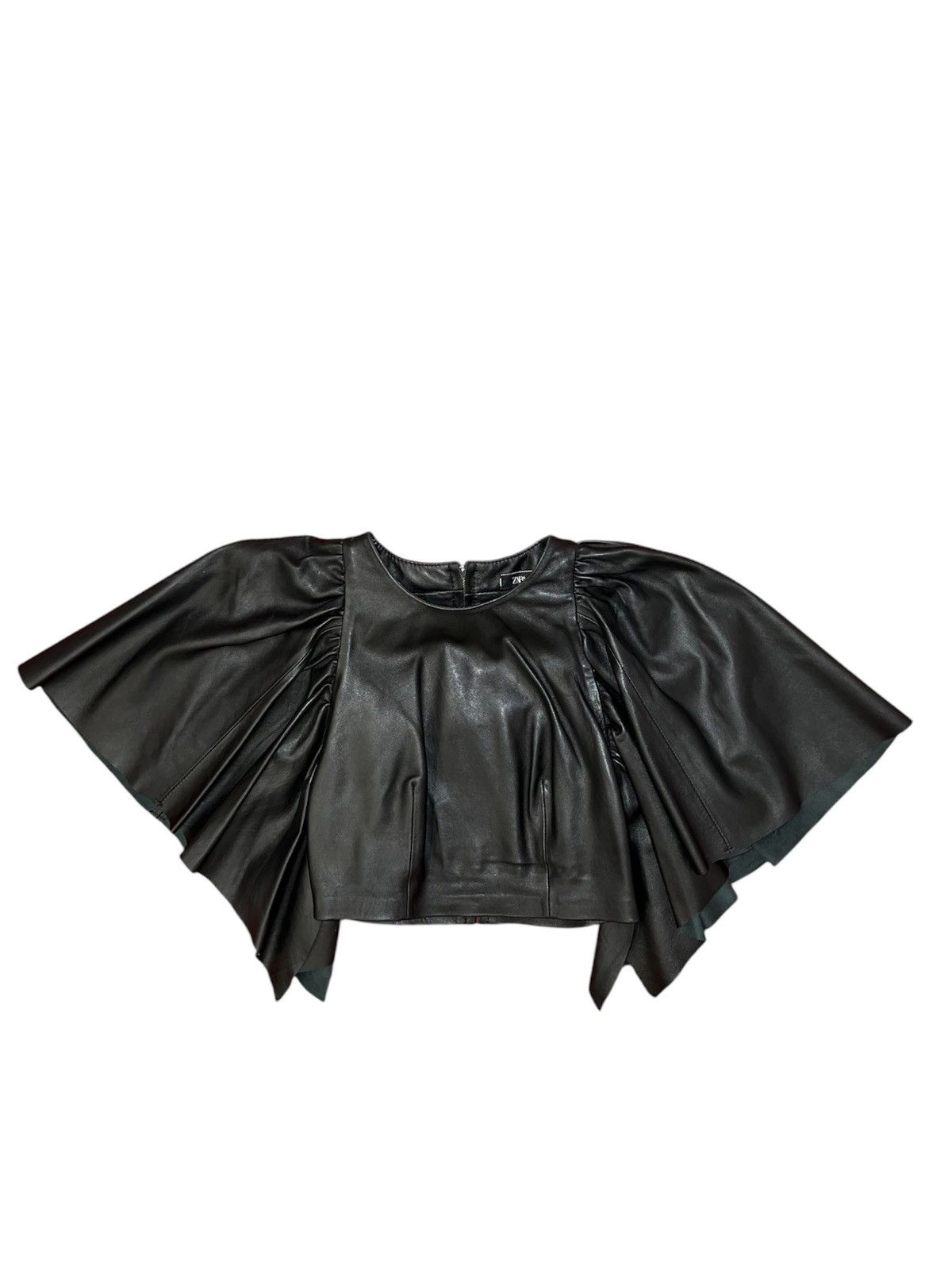 Japanese Brand Real Leather Cropped Top 🖤➕ Size XS / US 0-2 / IT 36-38 - 14 Thumbnail