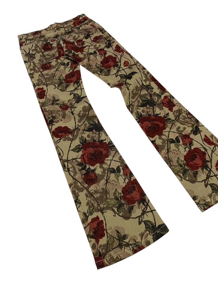Tornado Mart 💃 Tornado Mart Japan Flare Printed Flower Stretch Jeans Size 28" / US 6 / IT 42 - 23 Thumbnail