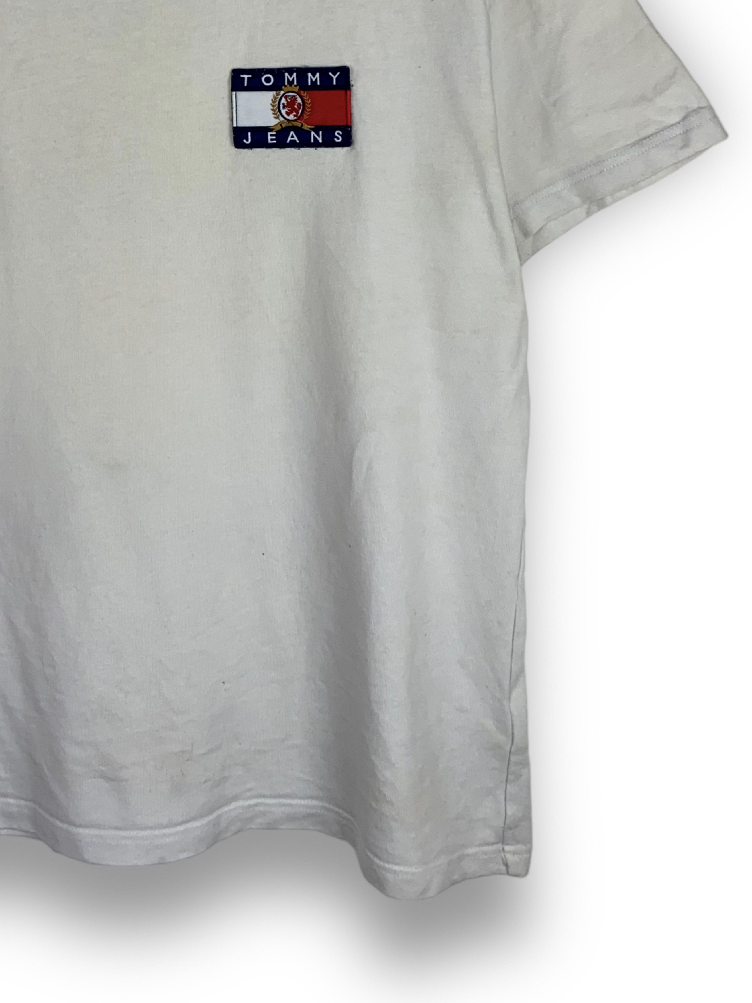 Tommy Jeans Vintage TOMMY HILFIGER JEANS Big Logo White T-Shirt M493 Size US L / EU 52-54 / 3 - 3 Thumbnail