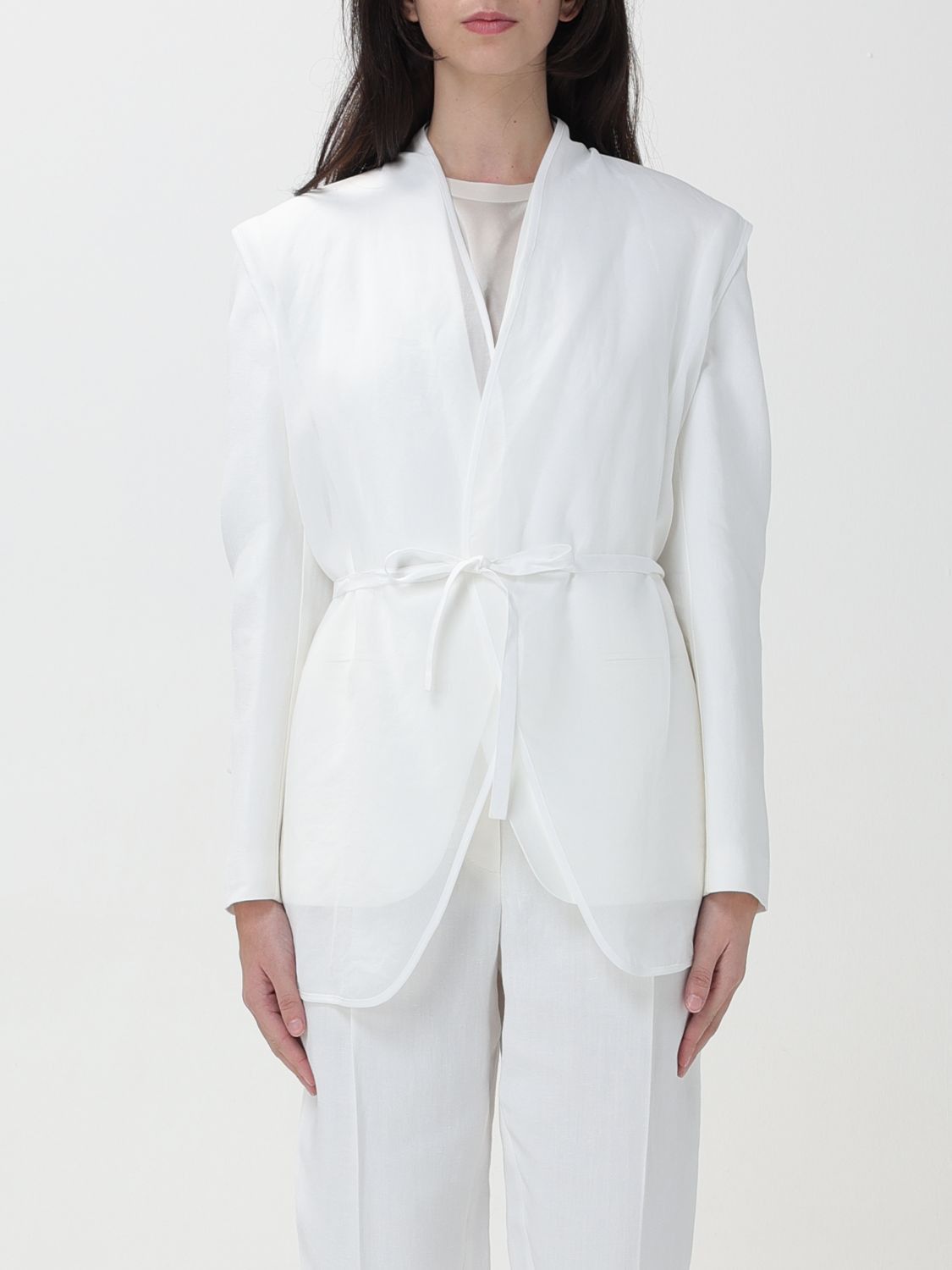 image of Brunello Cucinelli Jacket Woman Natural, Women's (Size Medium)