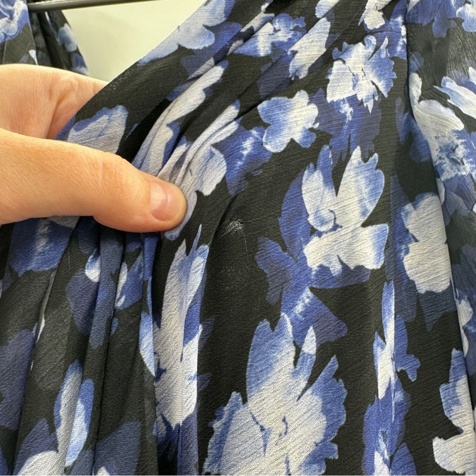 Monique Lhuillier RTR ML Monique Lhuillier Melanie Black White & Blue Dress Size XS / US 0-2 / IT 36-38 - 9 Thumbnail