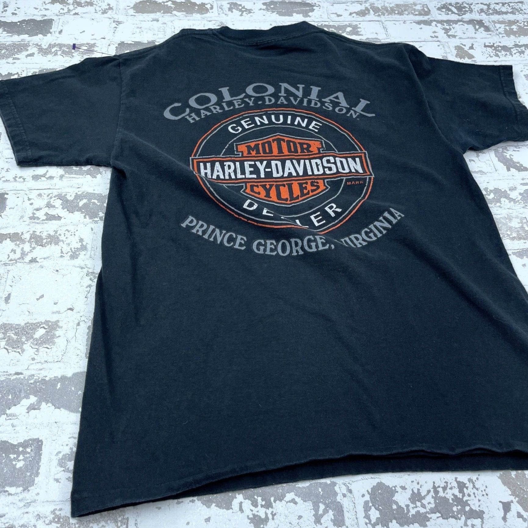 Harley Davidson Vintage Harley-Davidson T-Shirt Men Medium Black 80s Biker Logo Graphic Casual Size US M / EU 48-50 / 2 - 7 Thumbnail