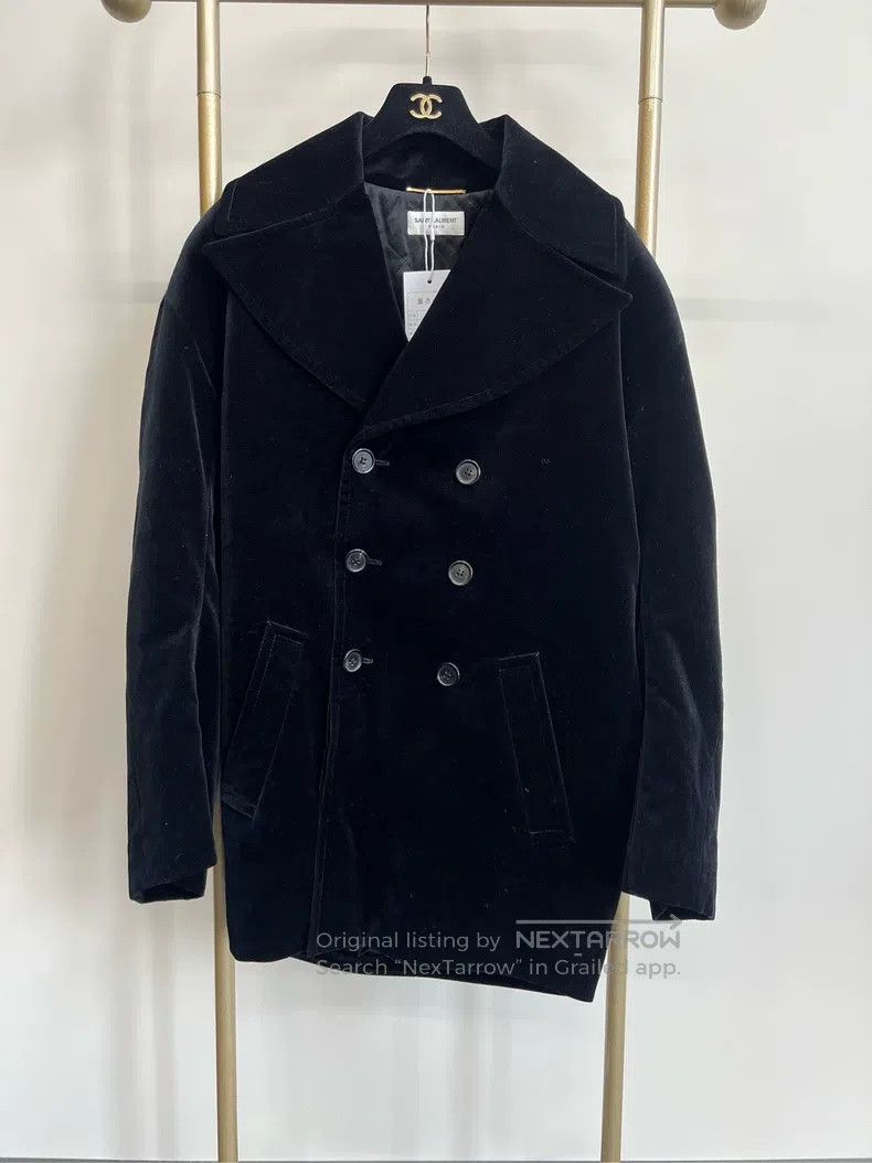Saint Laurent Paris Popular Waterdrop Logo Velvet Coat