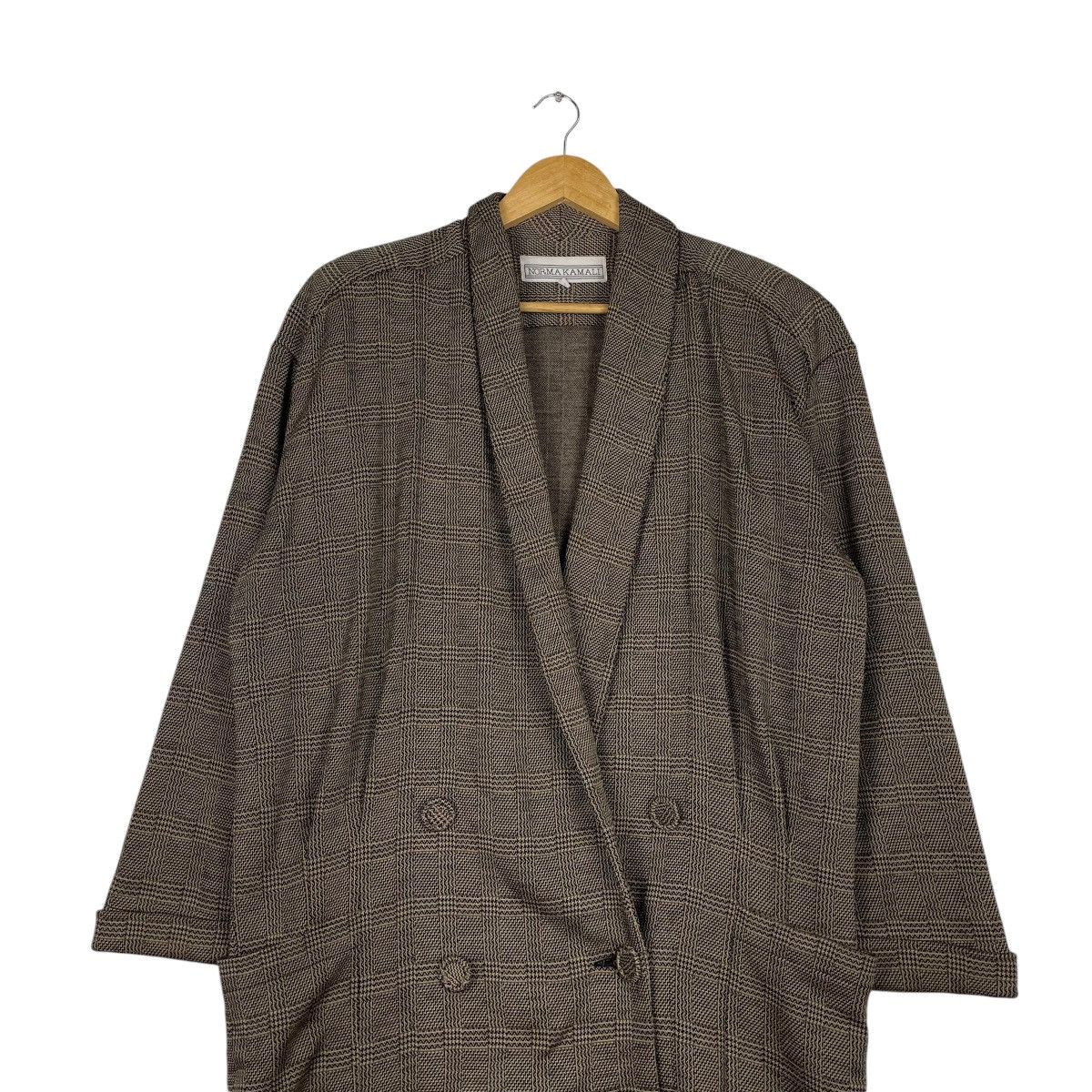 Norma Kamali × Vintage 💥VTG NORMA KAMALI CLASSIC LONGCOAT Size L / US 10 / IT 46 - 3 Thumbnail