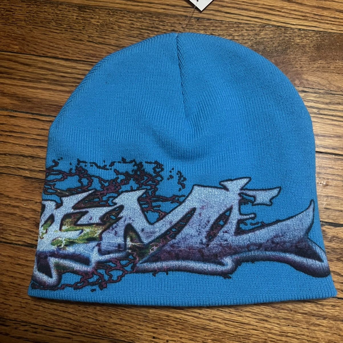 Supreme Supreme Tag Logo Beanie Cyan Blue Size: One Size Size ONE SIZE - 4 Thumbnail