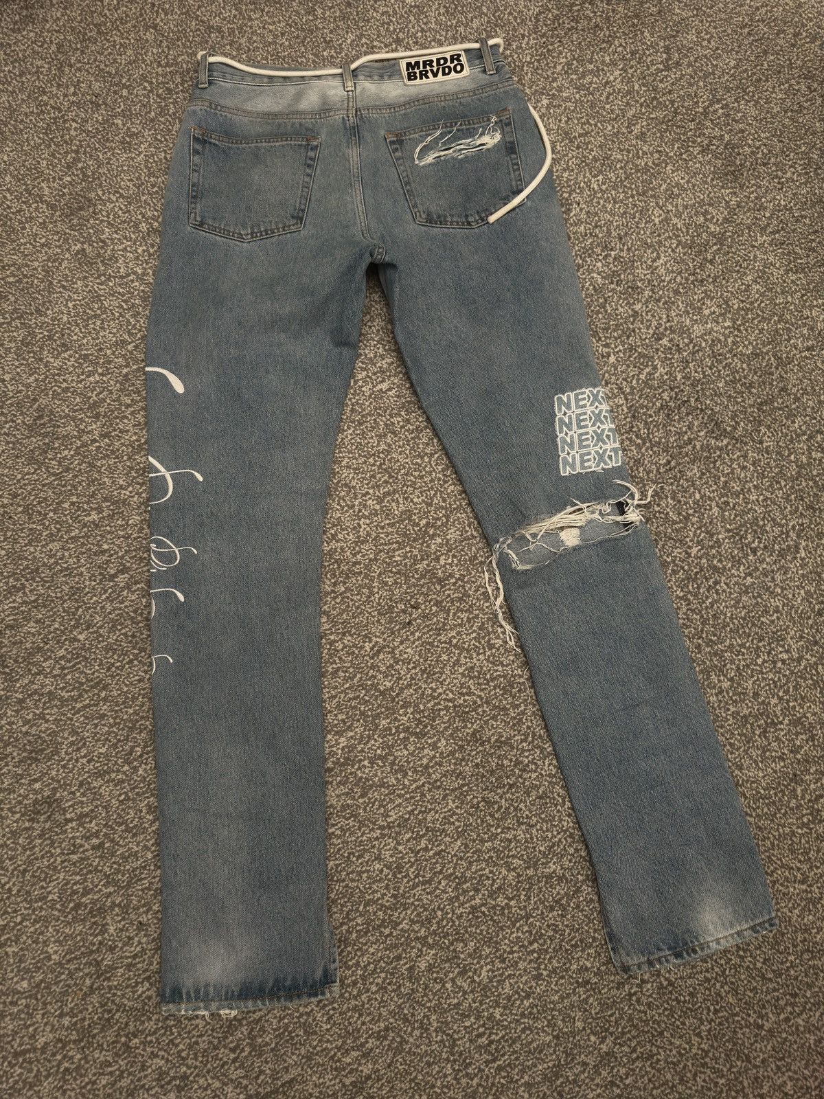 Ev Bravado × Off-White OFF WHITE X EV BRAVADO RAINBOW CRYSTAL JEANS Size US 33 - 5 Thumbnail