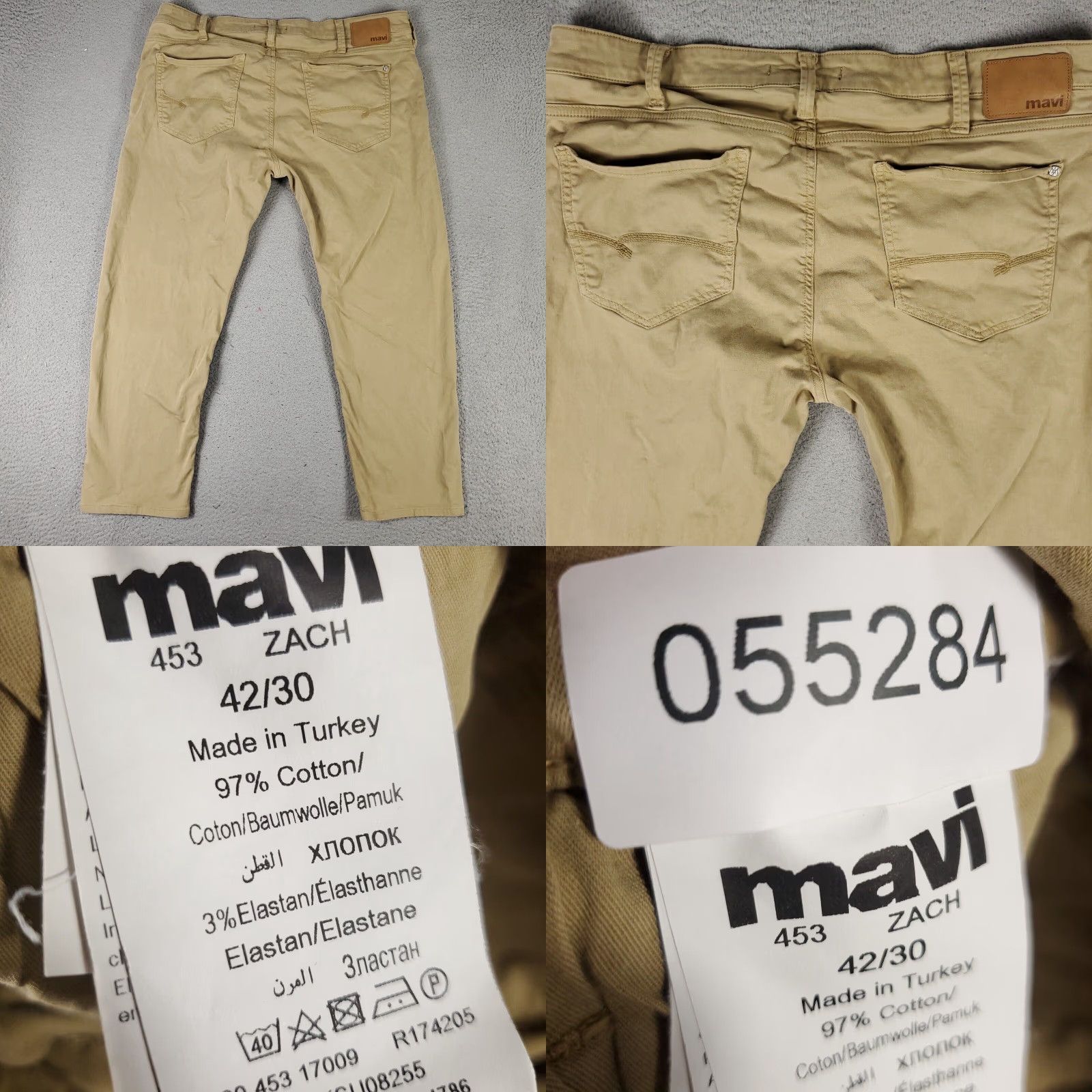 Vintage Mavi Jeans Mens Straight Leg Pants Beige Size 42x28 Regular Fit Cotton Mens Size US 42 / EU 58 - 8 Thumbnail