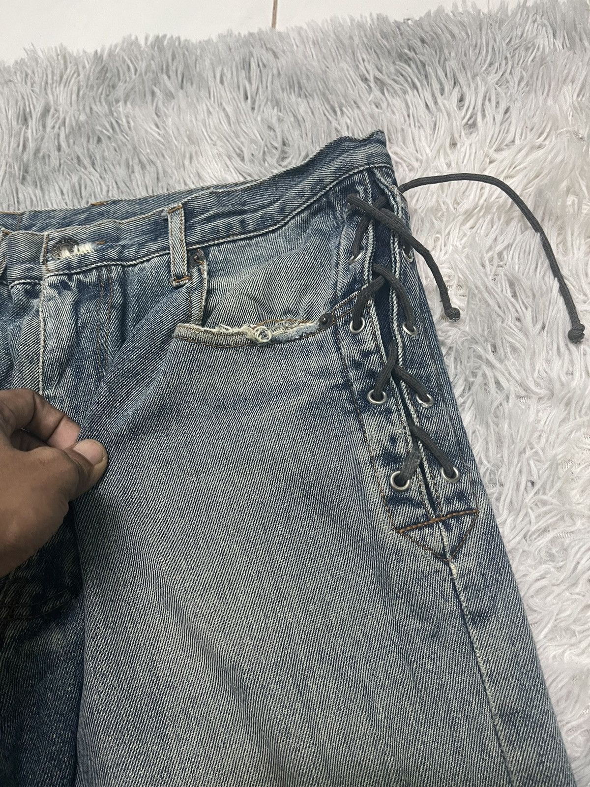Harley Davidson 90s HARLEY DAVIDSON DENIM JEANS RARE DESIGN Size US 32 / EU 48 - 9 Thumbnail