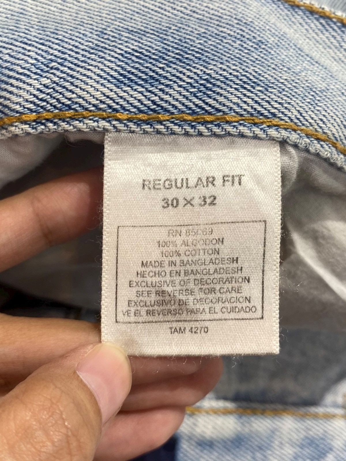 Japanese Brand Japanese Brand Light Wash Style Distressed Patch Work Jeans Size US 30 / EU 46 - 11 Thumbnail