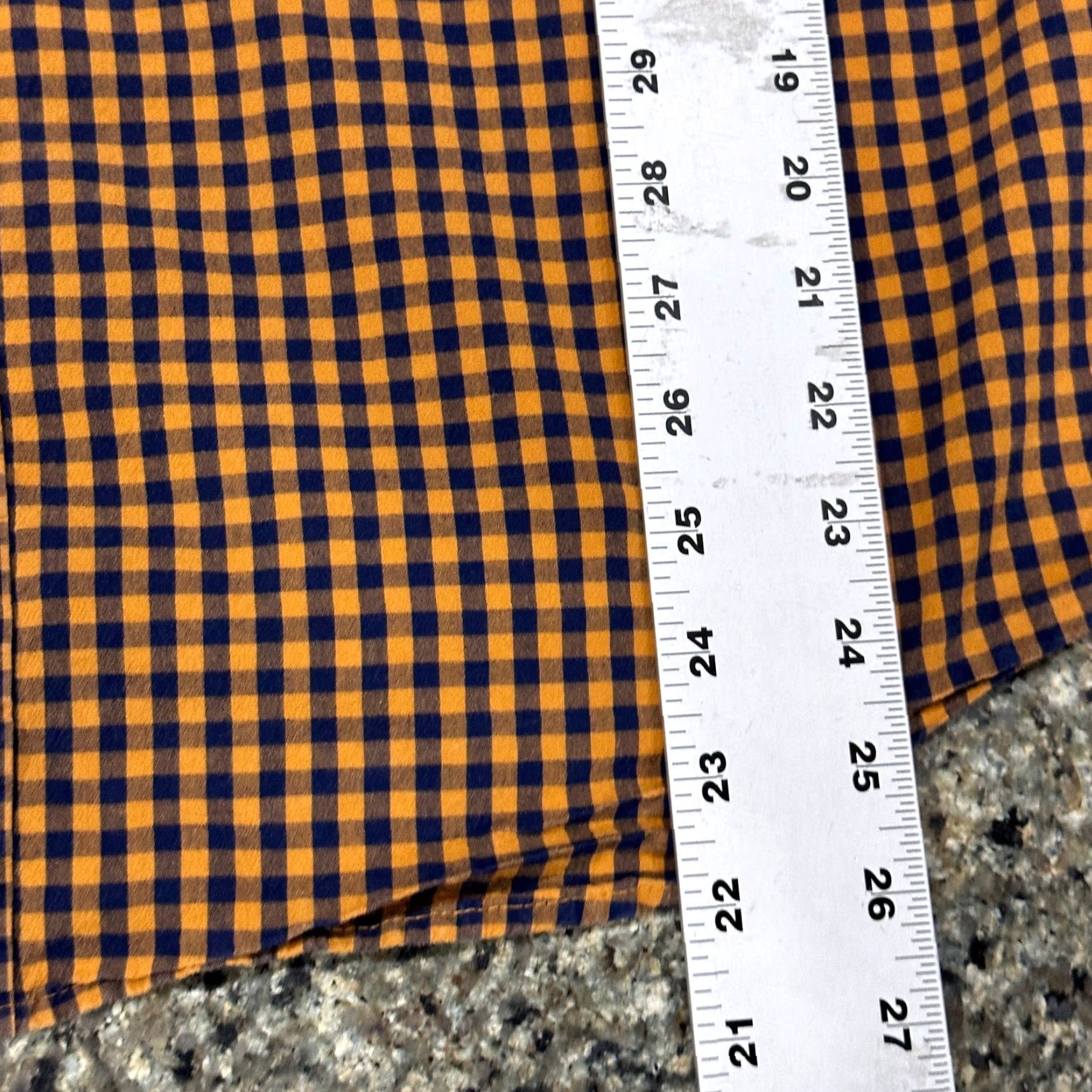 Old Navy Old Navy Button-Up Shirt Men XL Orange Blue Checkered Cotton Preppy Casual Business Chest 47 in Regular Fit Long Sleeve Collared Size US XL / EU 56 / 4 - 7 Thumbnail
