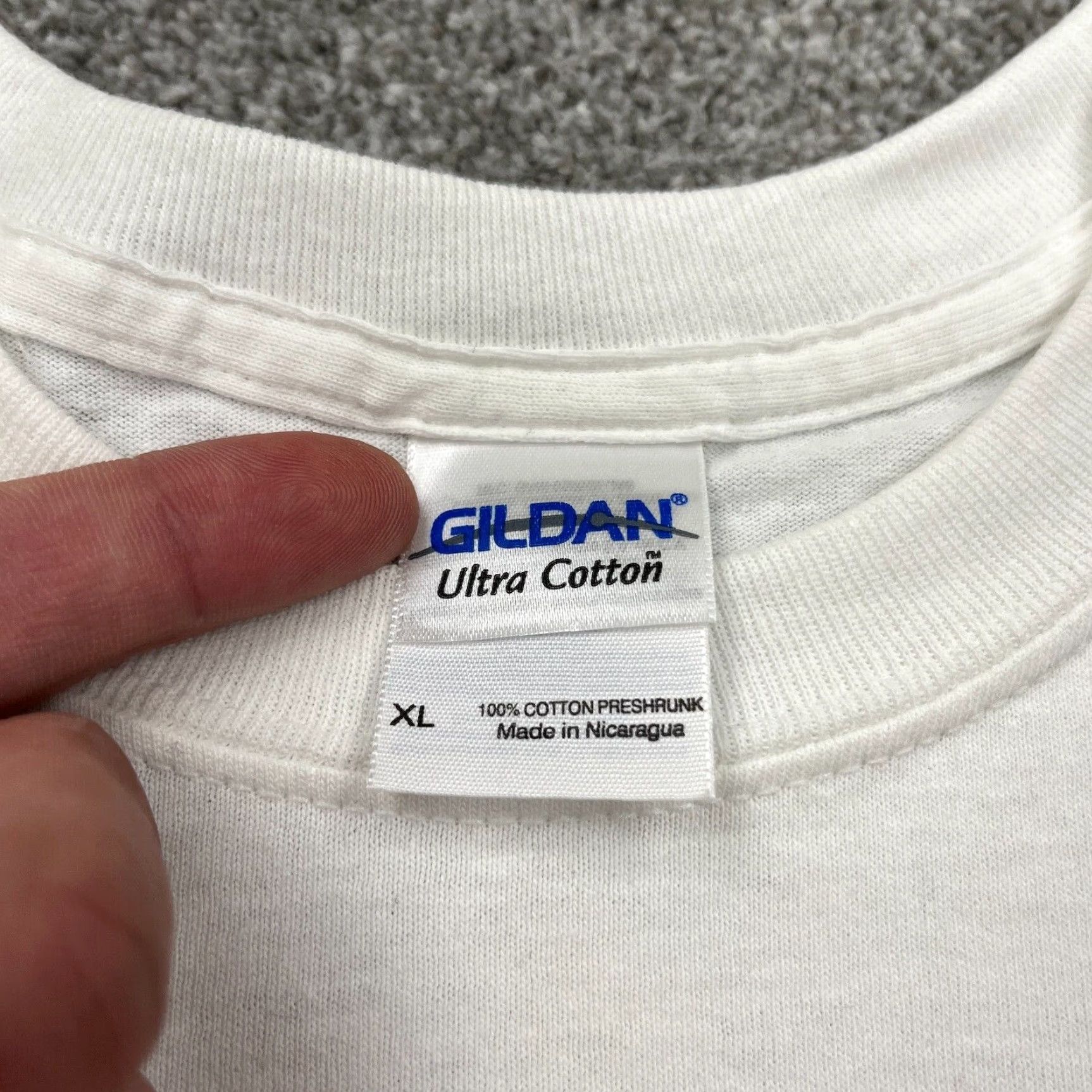 Gildan Orange Crush Soda T-Shirt Adult Men XL White Graphic Retro 80s 90s Advertising Logo Mens Size US XL / EU 56 / 4 - 4 Thumbnail
