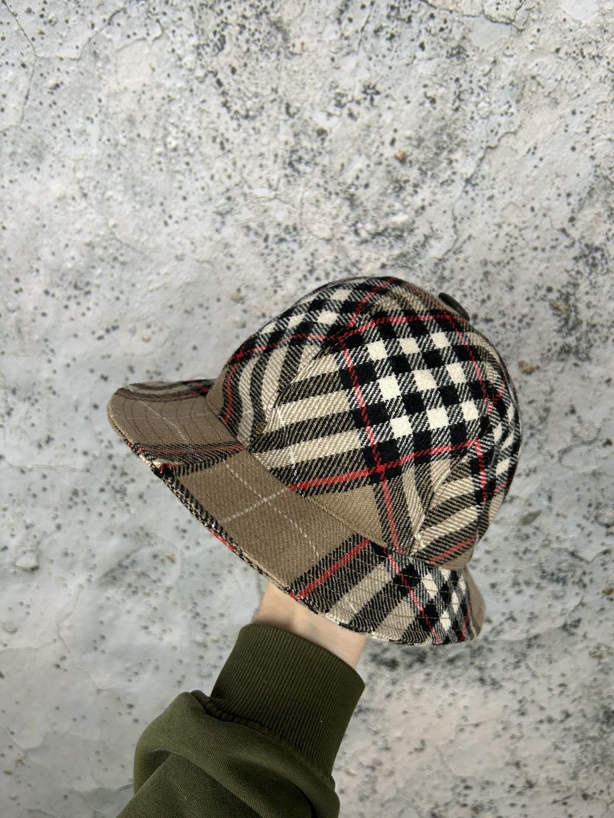 Vintage Vintage Checkered Outdoor Hunting Wool Hat 90s Sweden Size ONE SIZE - 2 Thumbnail