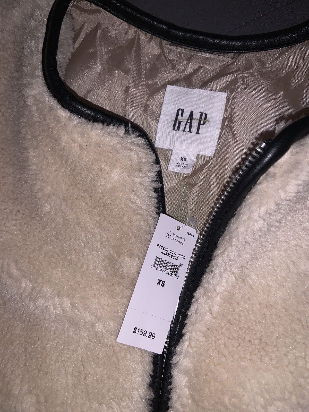 Gap Womens - Relaxed Sherpa Jacket - Size XS - Beige Size XS / US 0-2 / IT 36-38 - 2 Thumbnail