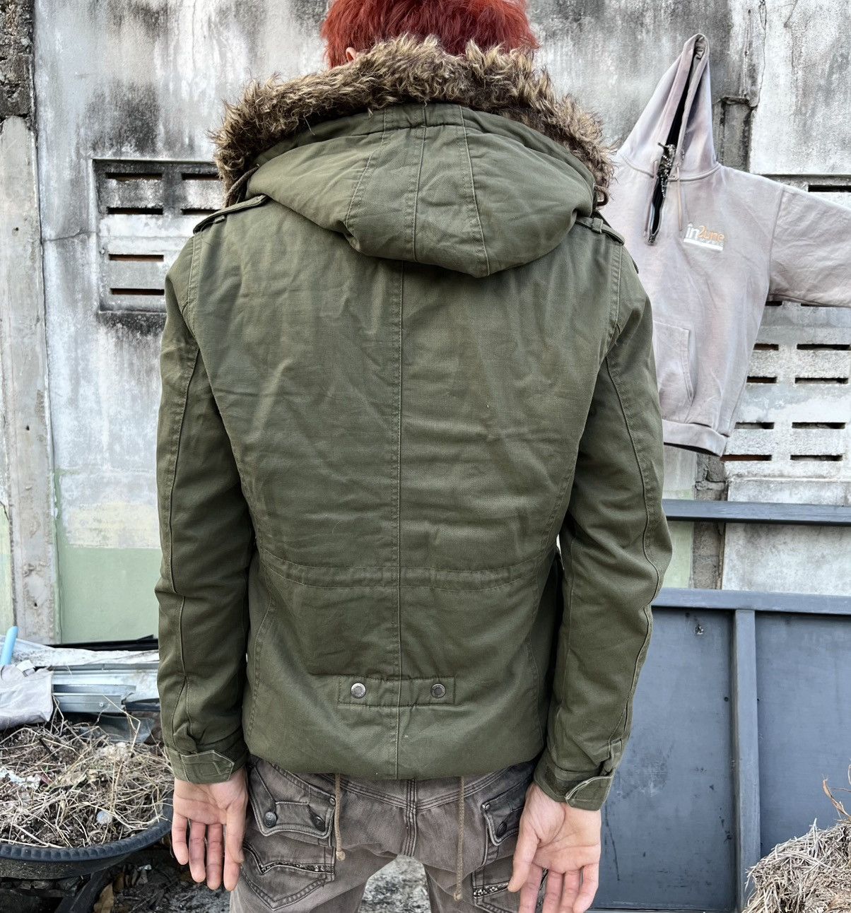 In The Attic × Japanese Brand × Vintage Vintage In The Attic Seditionaries Fur Hoodie Jacket Size US L / EU 52-54 / 3 - 15 Thumbnail