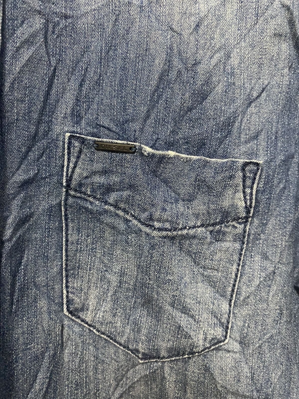 Diesel Vintage Diesel Short Sleeve Comfort Stretch Chambray Shirt Size US S / EU 44-46 / 1 - 5 Thumbnail