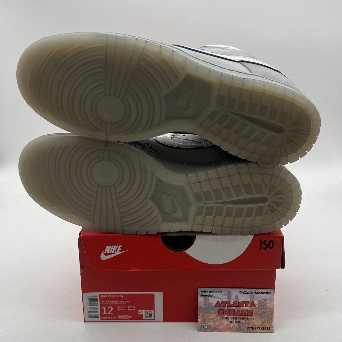 Nike Nike dunk low wolf grey pure platinum Size US 12 / EU 45 - 8 Thumbnail