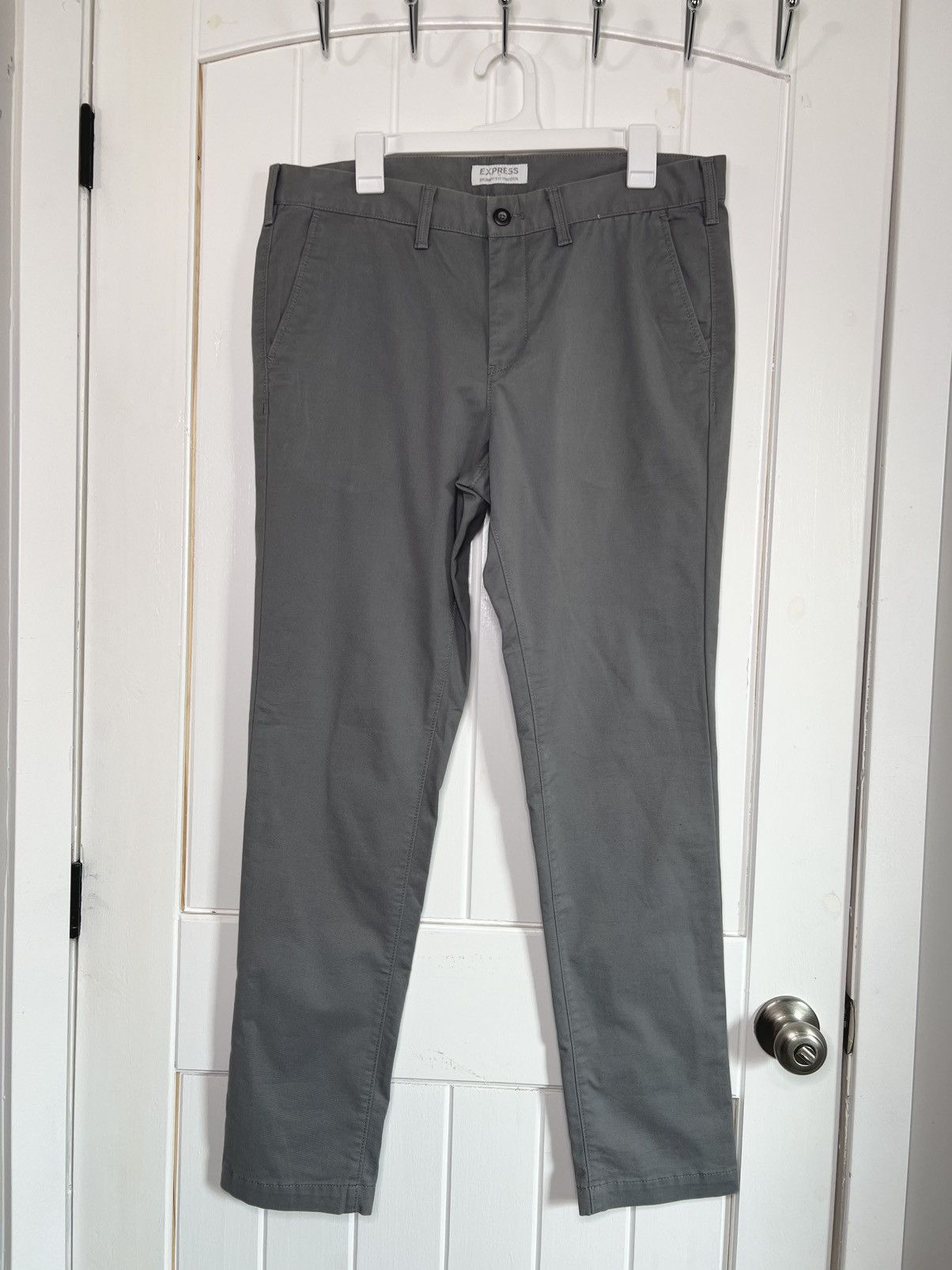 Express Express Skinny Fit Hayden Pants - Grey 33 X 32 Size US 33 - 1 Thumbnail