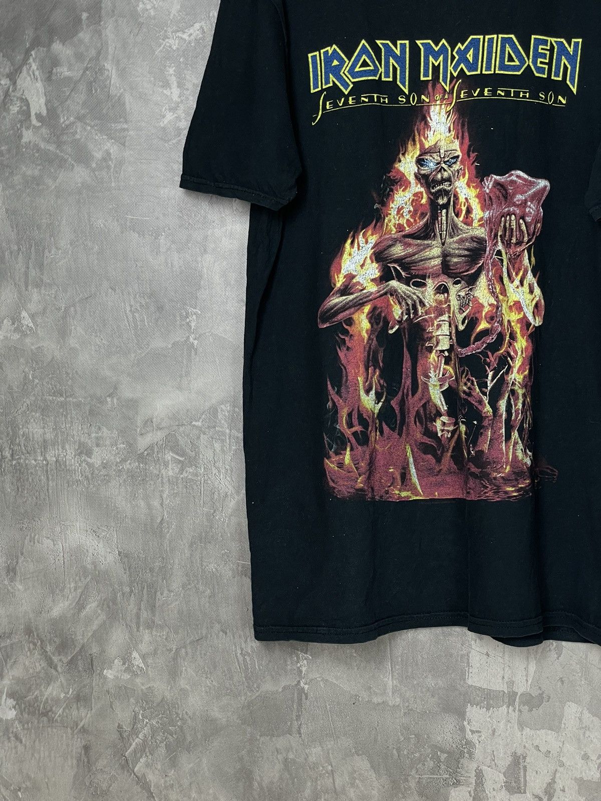 Band Tees × Iron Maiden × Vintage Vintage 00s Iron Maiden Retro Style Metal Black T shirt Size US L / EU 52-54 / 3 - 5 Thumbnail