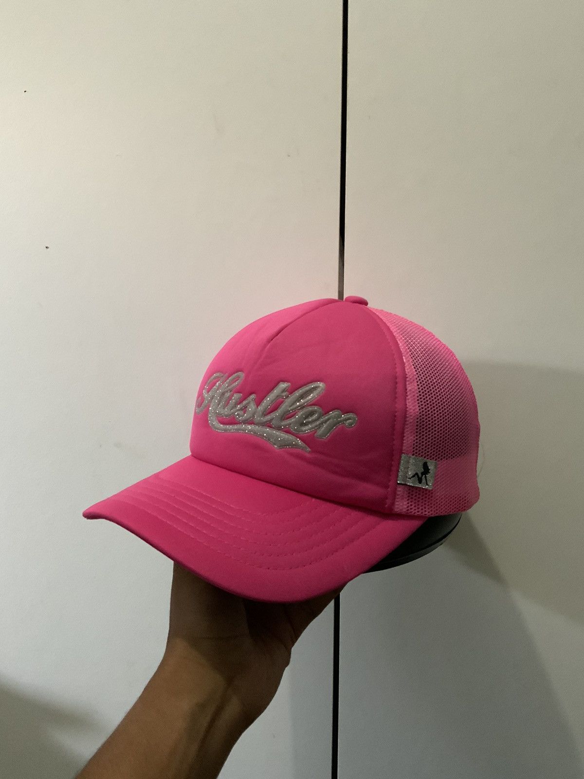 If Six Was Nine Hustler Hardcore Spellout Pink Trucker Hat Size ONE SIZE - 2 Thumbnail