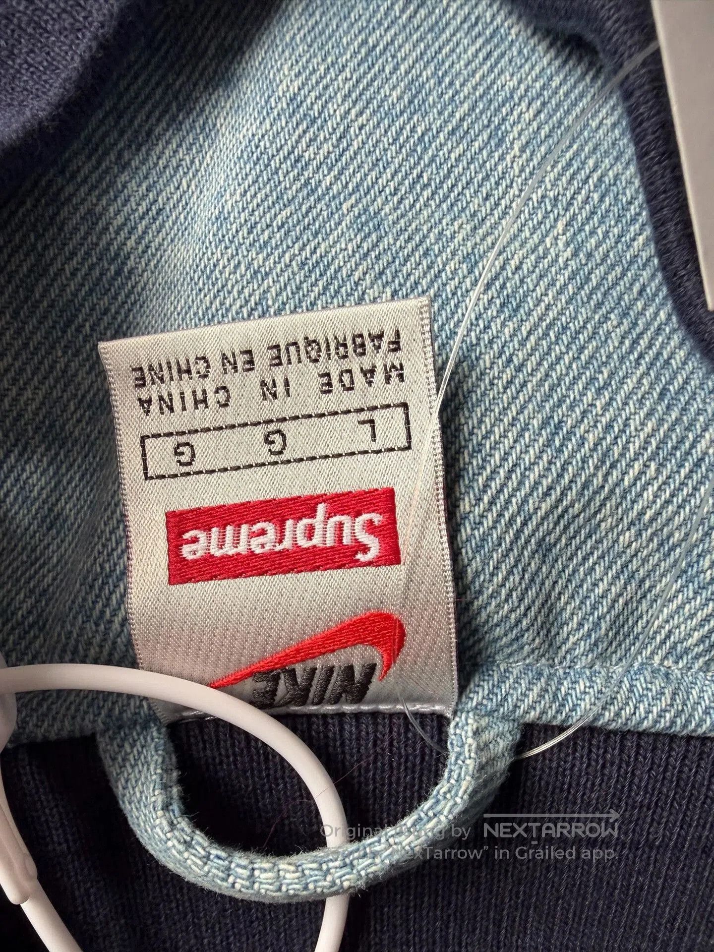 Supreme Supreme Nike NBA Collaboration Blue Denim Jacket. Size US L / EU 52-54 / 3 - 3 Thumbnail