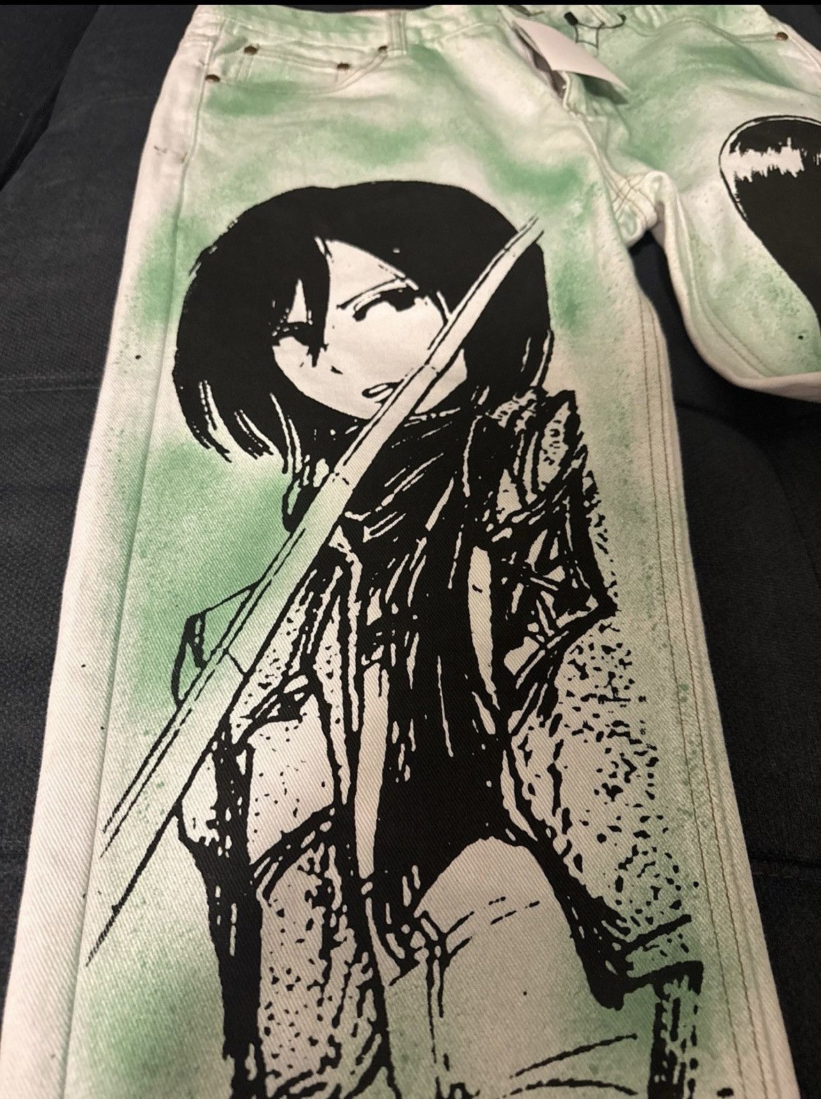 Other Custom 1of1 Attack on Titan Mikasa Jeans Size US 32 / EU 48 - 3 Thumbnail