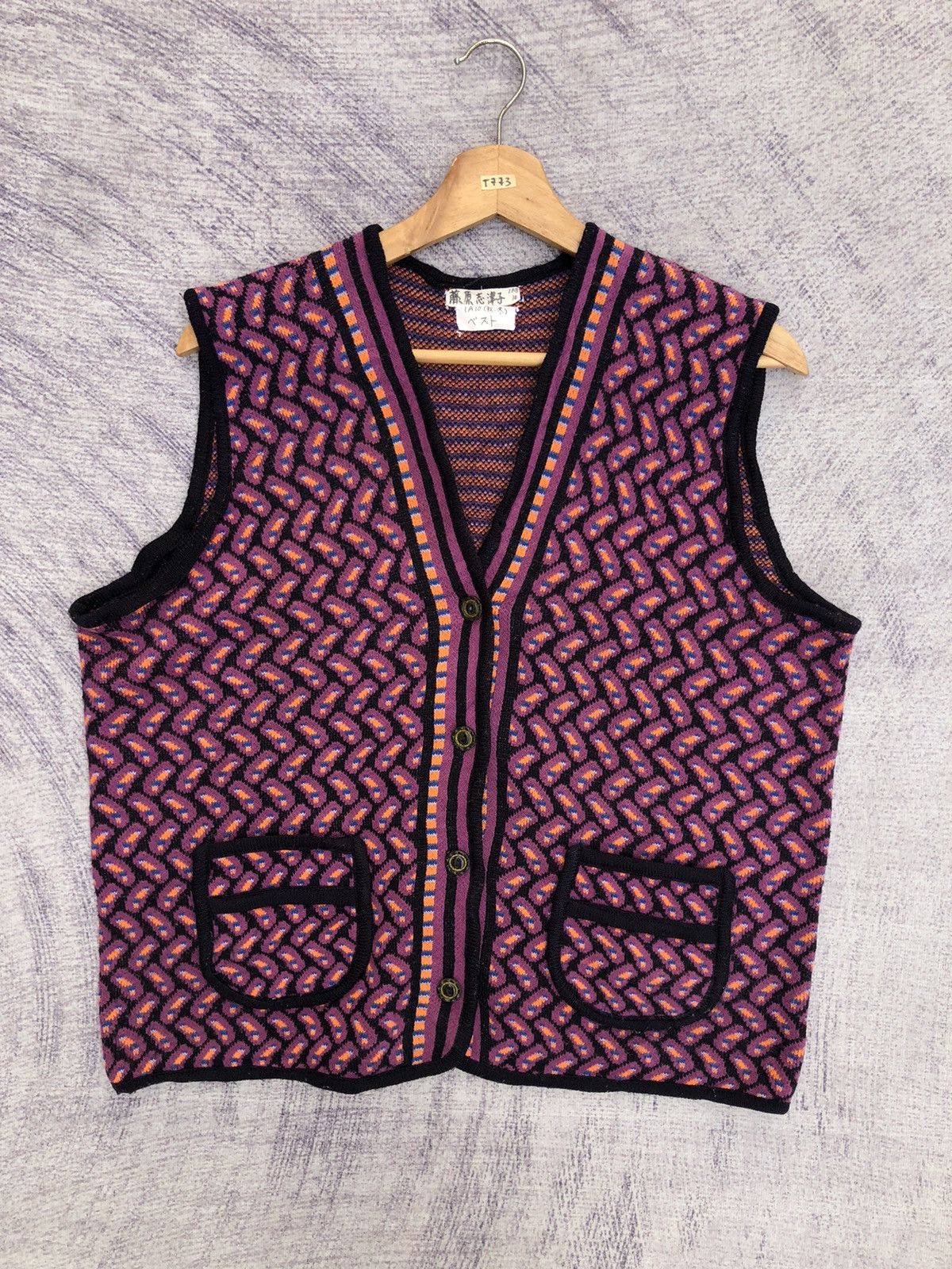 Beauty Beast × Traditional Weatherwear 🔴Very Rare KnitVest Vintage Pattern Size US M / EU 48-50 / 2 - 1 Thumbnail