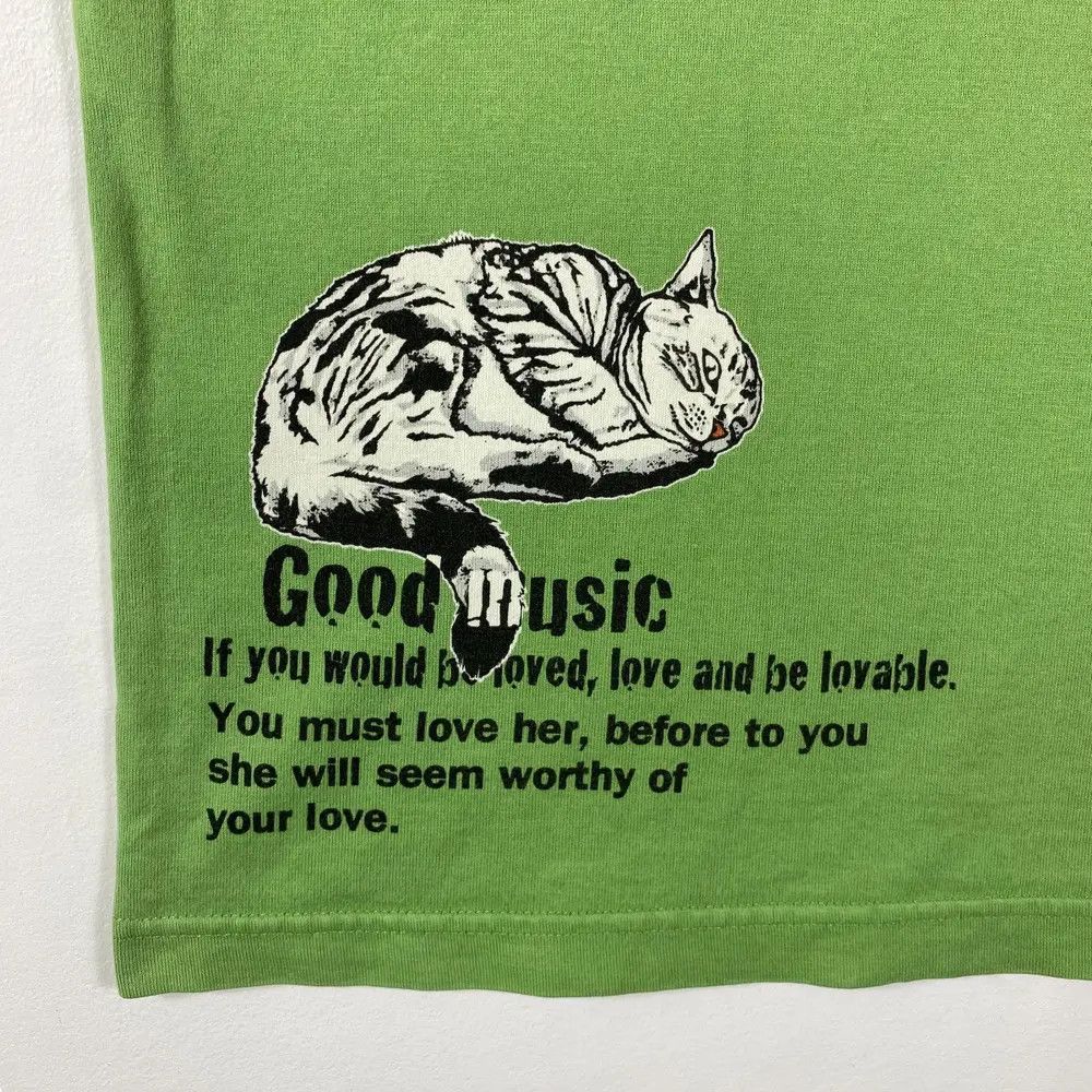 Japanese Brand PEAK'D YELLOW A Cat Lover By Ted Company Distressed Tee Size US M / EU 48-50 / 2 - 3 Thumbnail