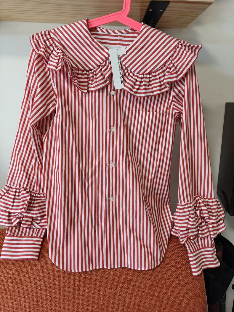Comme des Garcons Comme Des Garcons Red striped shirt Size XS / US 0-2 / IT 36-38 - 1 Thumbnail