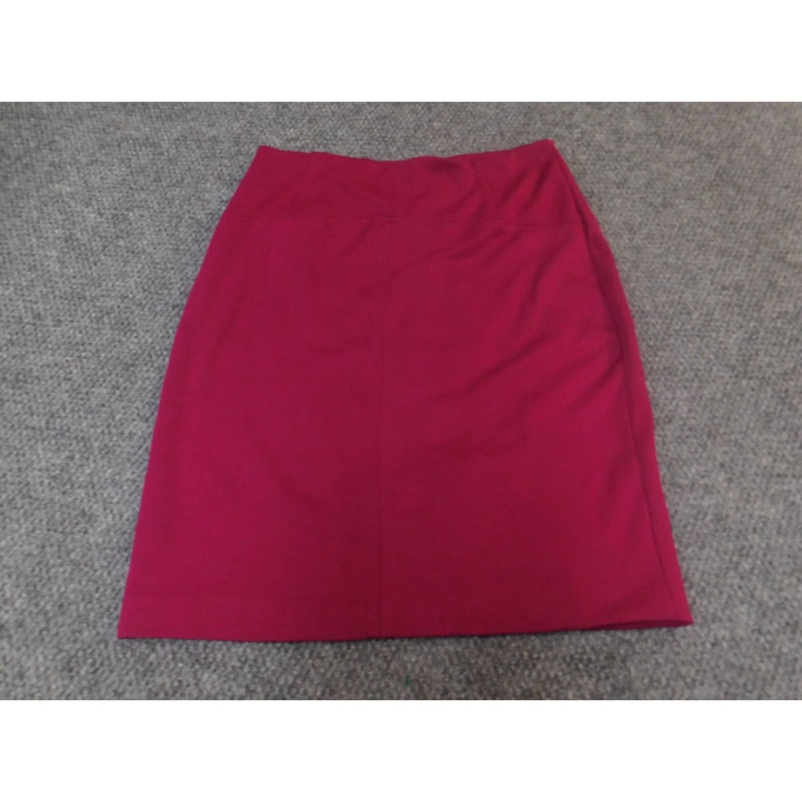 Vintage New York and Company Skirt Womens 6 Pink Zip Knee Length A-Line Solid 100% Polyester Zip Women's Casual Vintage No Size 28" / US 6 / IT 42 - 2 Thumbnail