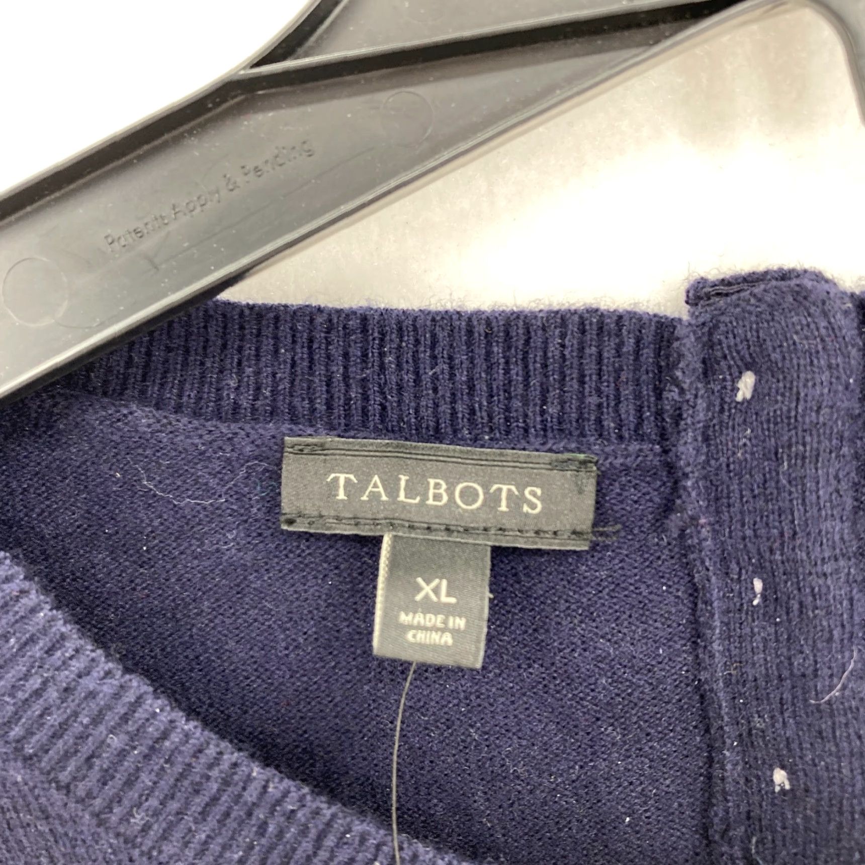 Talbots Talbots Navy Lambswool Blend Pullover Sweater Women's XL Ruffle Cuff Crew Neck Pullover Size XL / US 12-14 / IT 48-50 - 4 Thumbnail