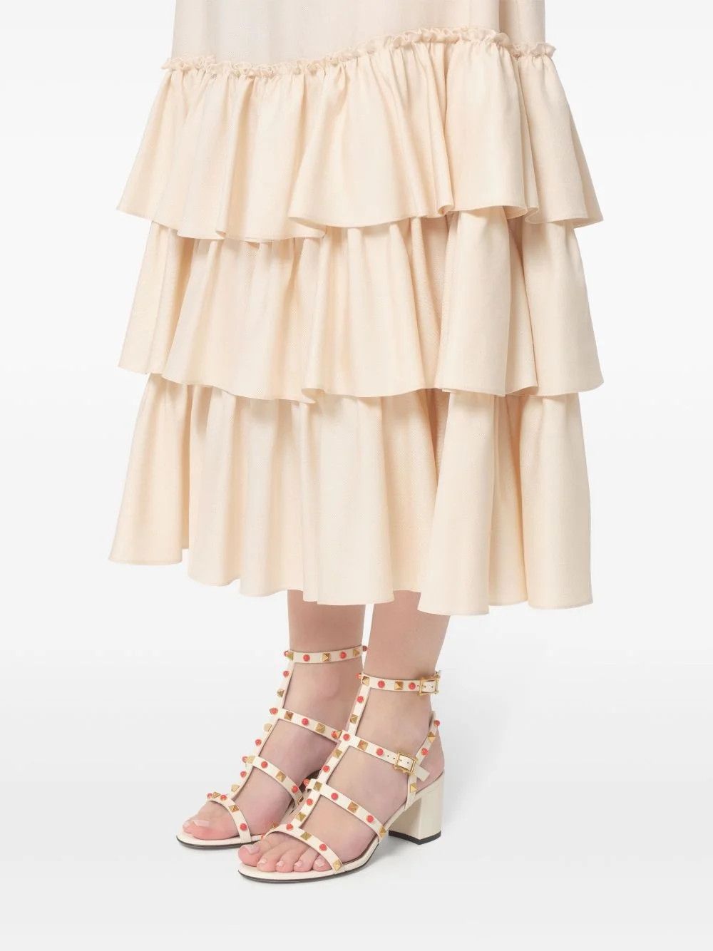 Valentino os11x0126 Rockstud Sandals in Ivory Size US 9 / IT 39 - 7 Thumbnail