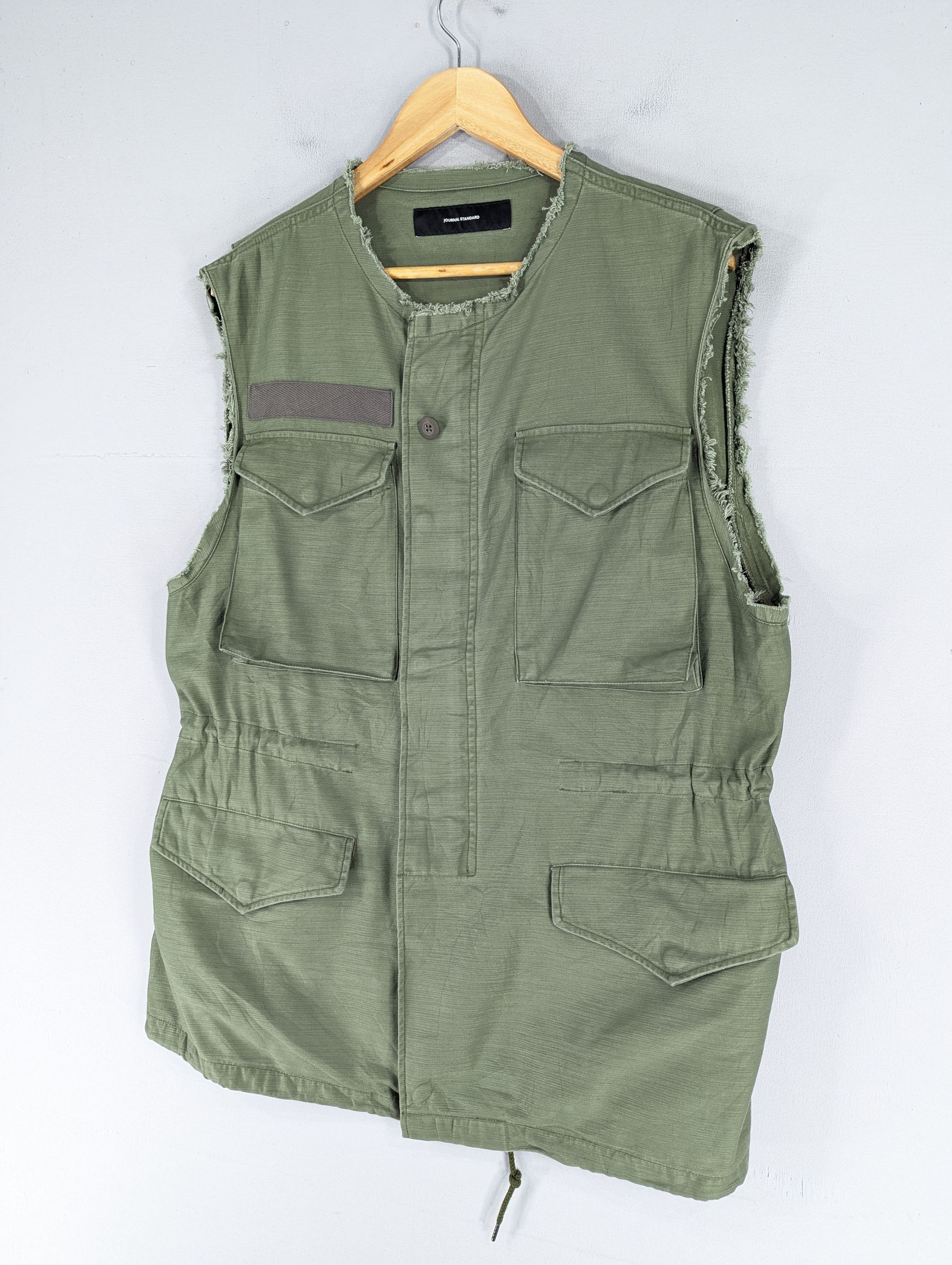 Japanese Brand × Journal Standard Journal Standard Green Army Vest Zipper Jacket Size US L / EU 52-54 / 3 - 2 Thumbnail