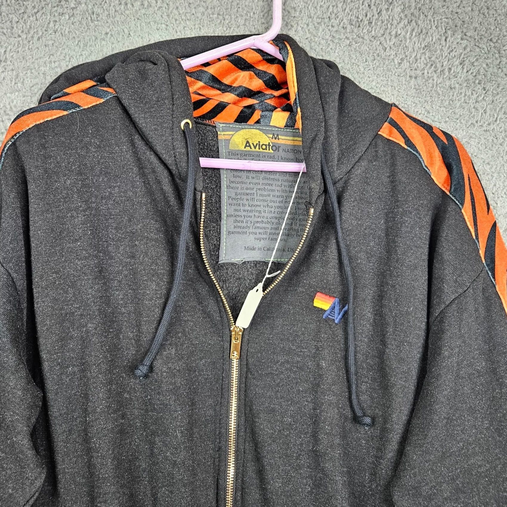 Aviator Nation Aviator Nation Women's Tiger Stripe Relaxed Zip Hoodie Pockets Sz M NEW Size M / US 6-8 / IT 42-44 - 4 Thumbnail