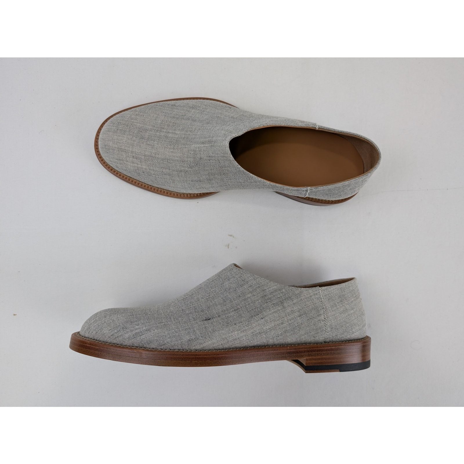 Maison Margiela o1rshd1 Laceless Canvas Derby Shoe Boots in Grey Size US 8 / EU 41 - 1 Thumbnail