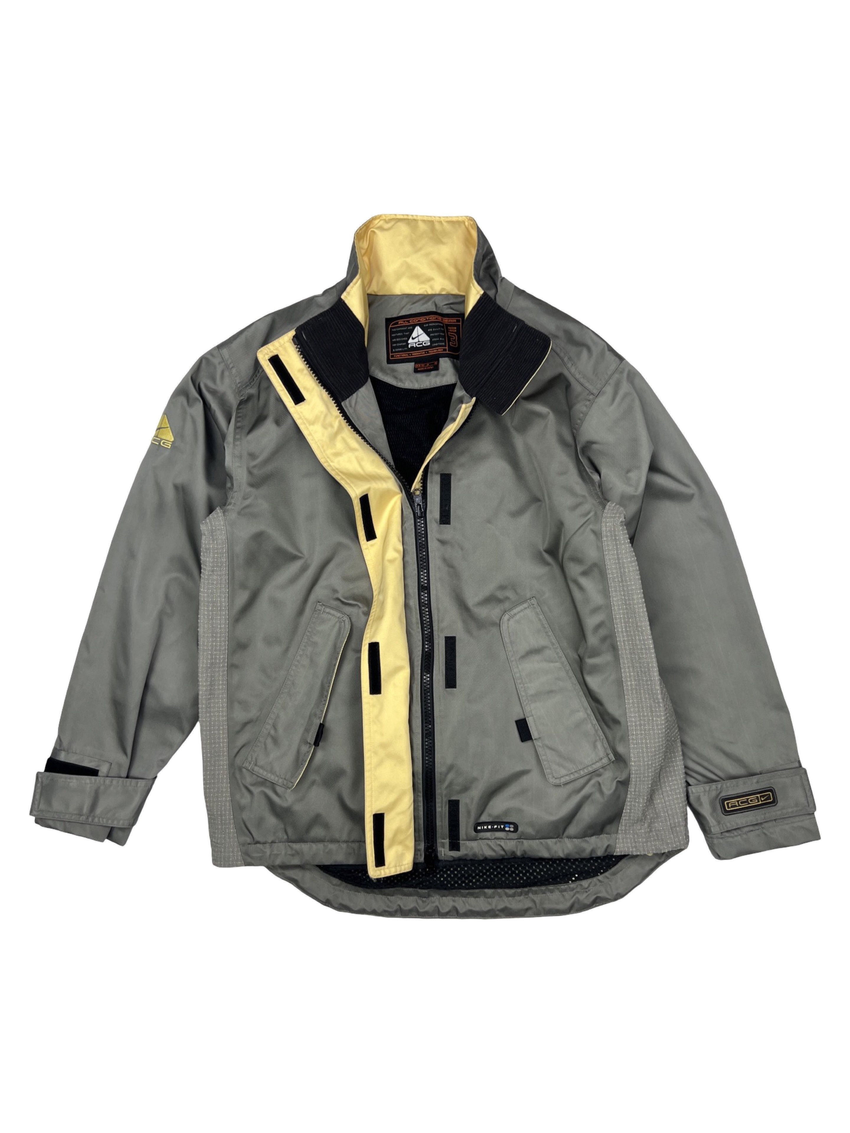Vintage Nike ACG Ski Silver Nylon Jacket Swoosh Logo