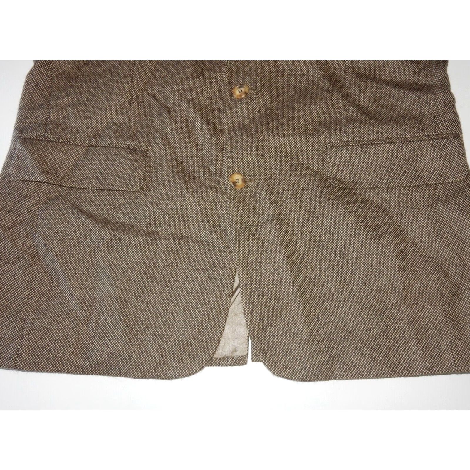 Brooks Brothers BROOKS BROTHERS Men's Sport Coat Blazer Jacket Size 44 Regular Brown Wool Size 44R - 3 Thumbnail