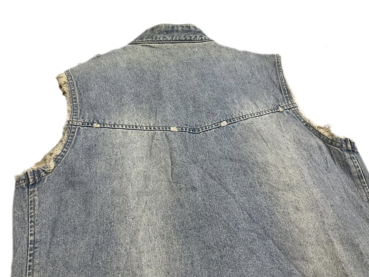 Hysteric Glamour × Japanese Brand × Seditionaries 🔥Sick Y2K In The Attic Punk Denim Vest Zipper Distressed Size US M / EU 48-50 / 2 - 9 Thumbnail