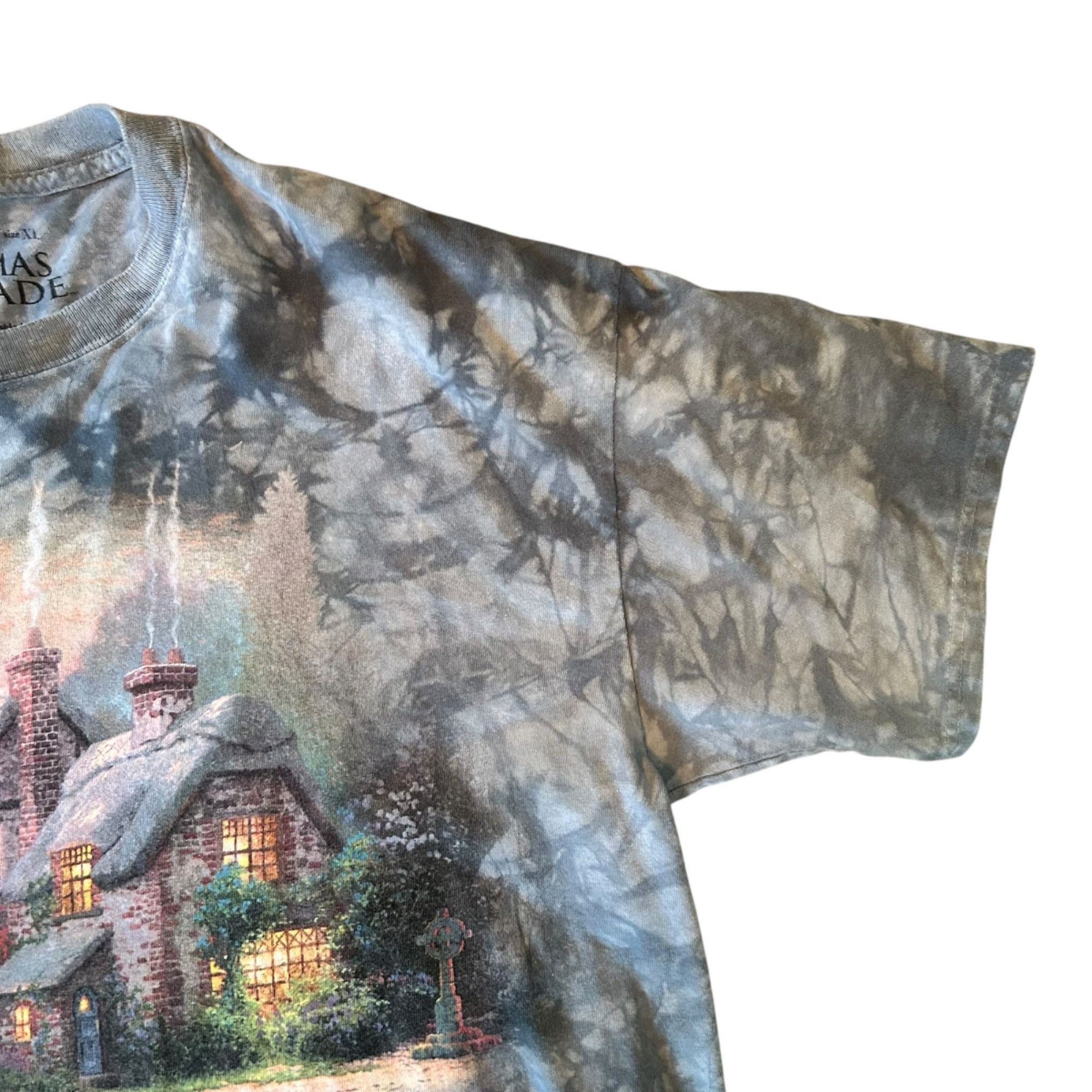 The Mountain The Mountain Thomas Kinkade Tie Dye Cozy Cottage Graphic Tee Size US XL / EU 56 / 4 - 2 Thumbnail