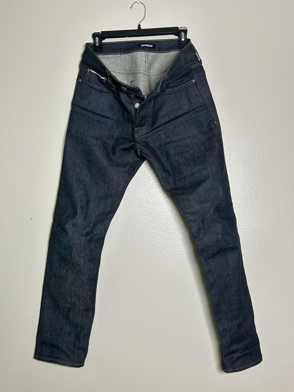 Express Slim Fit Express Raw Selvage/Selvedge Denim Jeans 30/30 Size US 30 / EU 46 - 1 Thumbnail