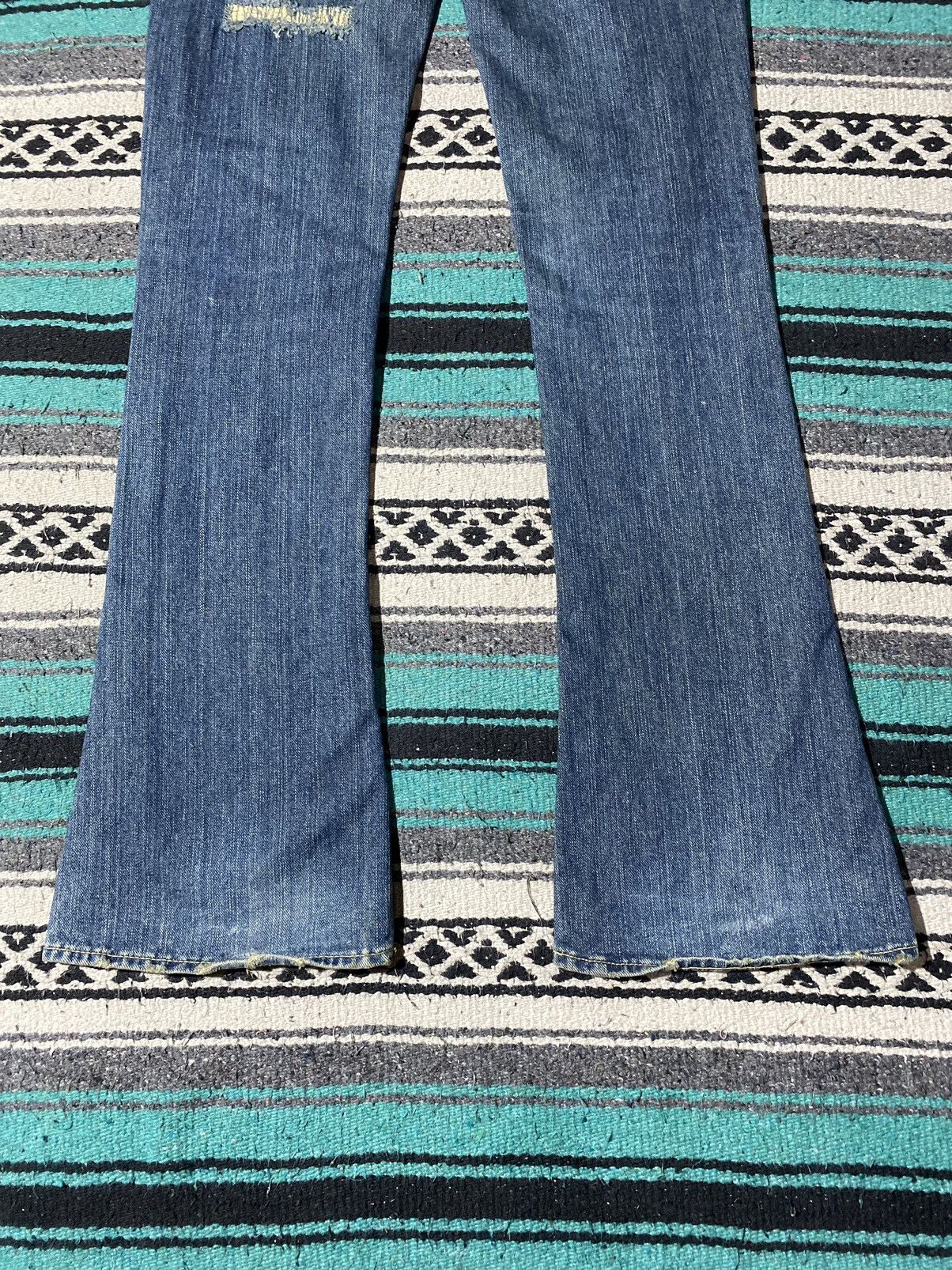 If Six Was Nine SLY Japan Distressed Bootcut Denim Size US 30 / EU 46 - 9 Thumbnail