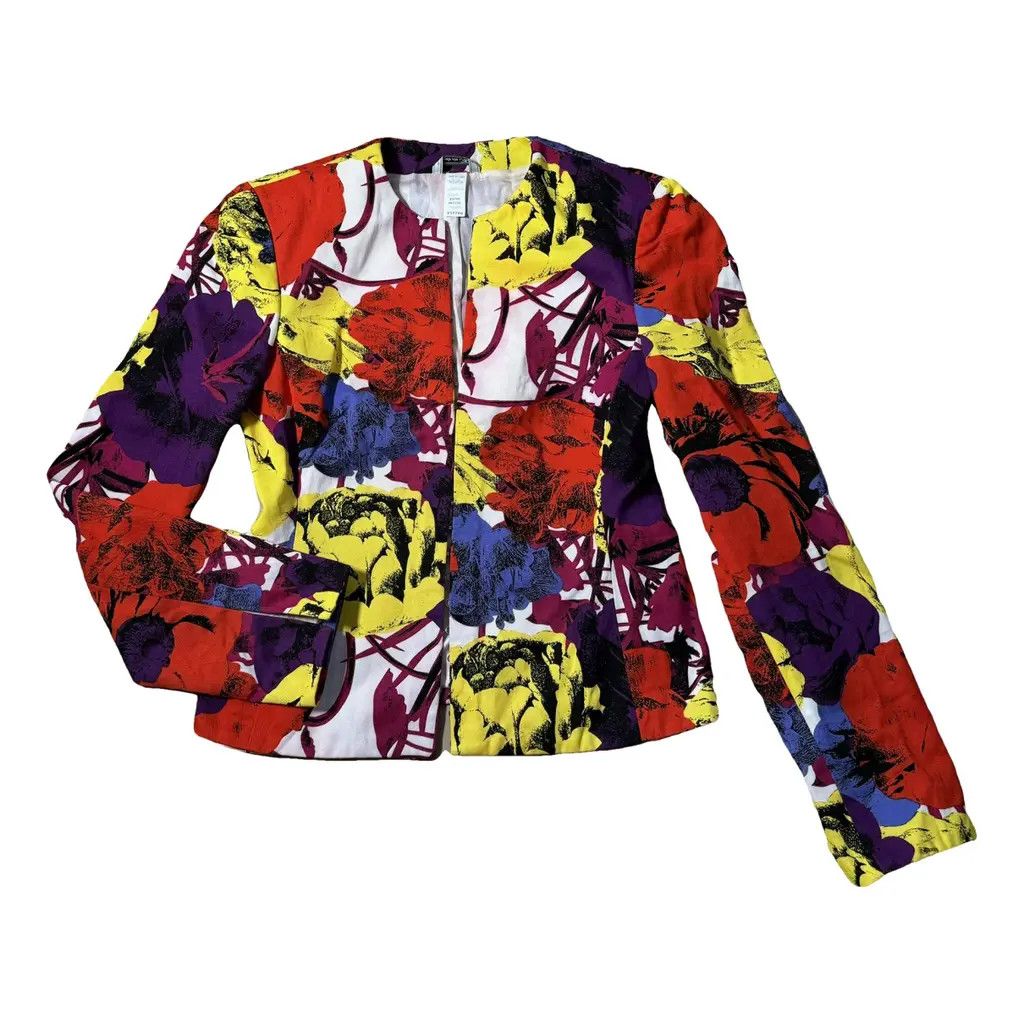 Versace GIANNI VERSACE Vintage Pop Art Blazer Jacket Rose Print IT42 Size M / US 6-8 / IT 42-44 - 1 Thumbnail