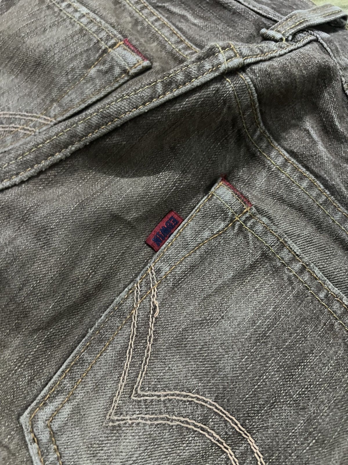 Kapital Vintage Edwin Brown 503 Clawmark Mud wash Jean Size US 31 - 15 Thumbnail